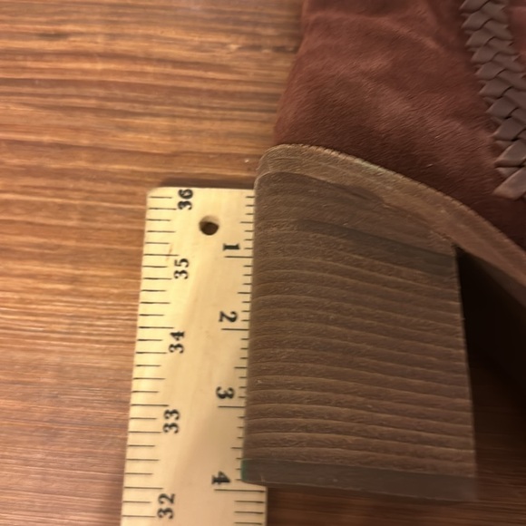 UGG Maeva Knee High Pull-On Whipstitching Leather Boot Mahogany Suede - Picture 6 of 8